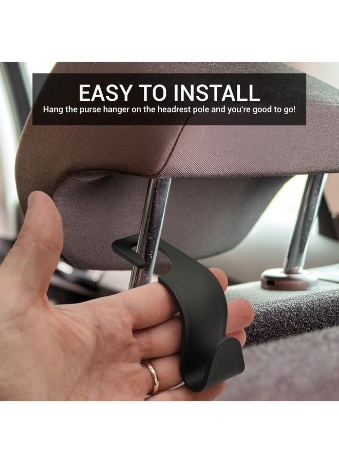 Beauenty 4 Pcs Car Seat Headrest Hook, 4 Pack Universal Auto Seat Hooks Hanger for Purses and Bags for Car Space Saving Backseat Hooks Handbag Clothes Coats Grocery Bags Organizer for Vehicle - Image 5