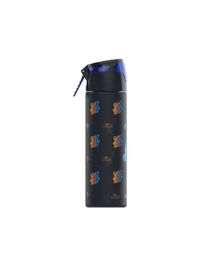 Eazy Kids Eazy Kids - Insulated Stainless Steel Water Bottle w/Spray , Gamer 640ml Black