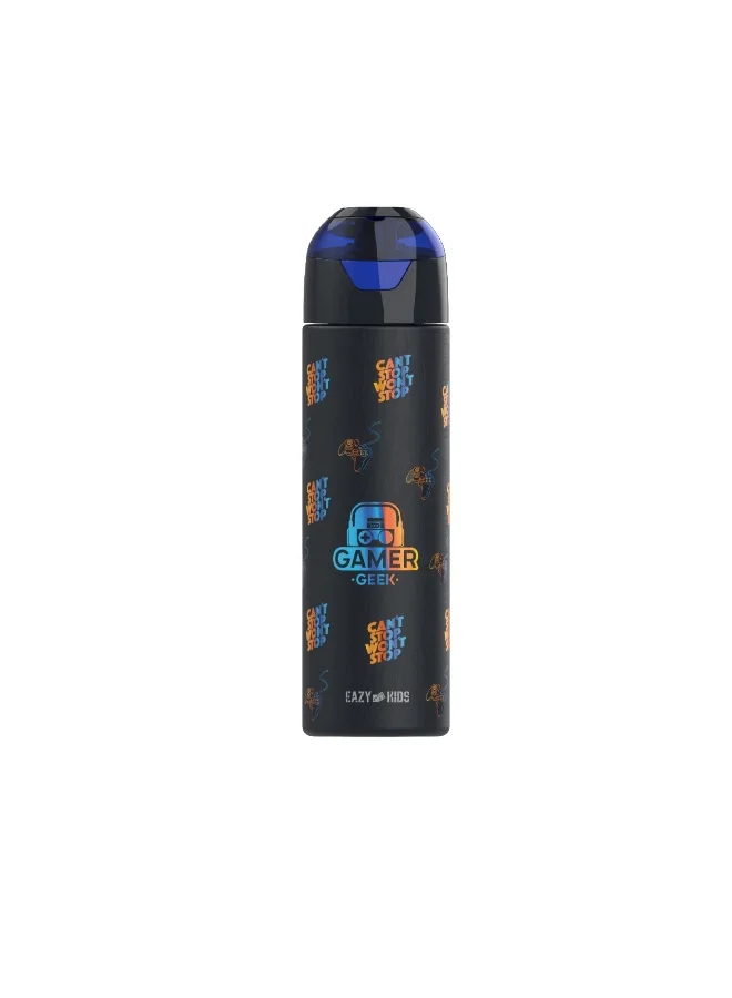 Eazy Kids Eazy Kids - Insulated Stainless Steel Water Bottle w/Spray , Gamer 640ml Black