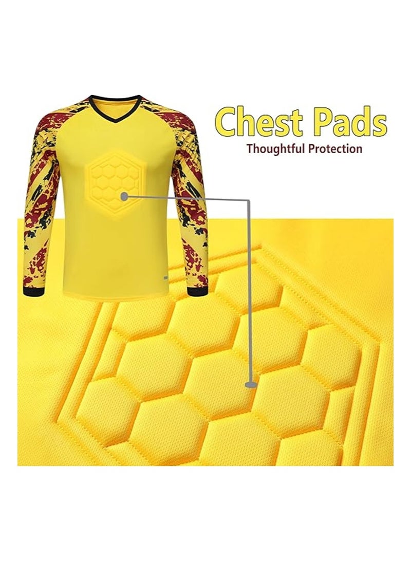 Aikanbo 3-Piece Soccer Goalkeeper Kit，Including a Padded Long-Sleeve Jersey，Padded Shorts，And Non-Slip Soccer Socks，Breathable Goalkeeper Gear Suitable For Both Training And Matches - Image 3