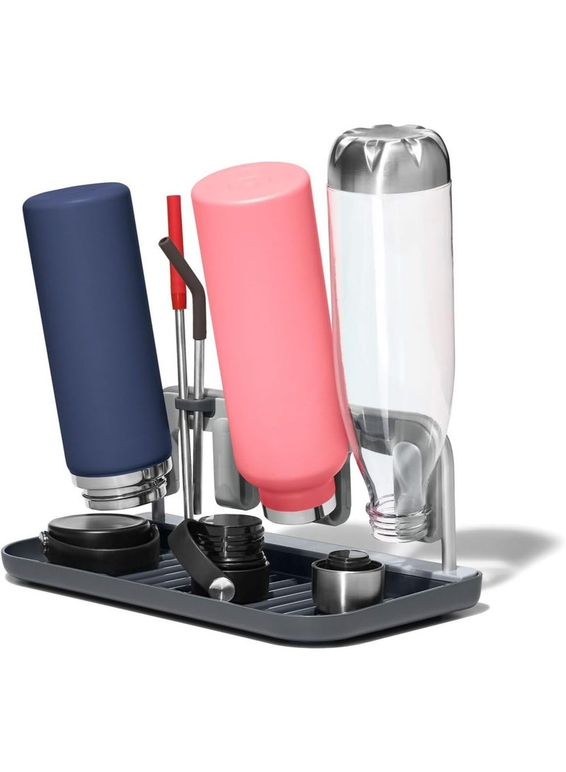 OXO مجفف زجاجات وقشات جيد، فضي، مقاس واحد - Image 1