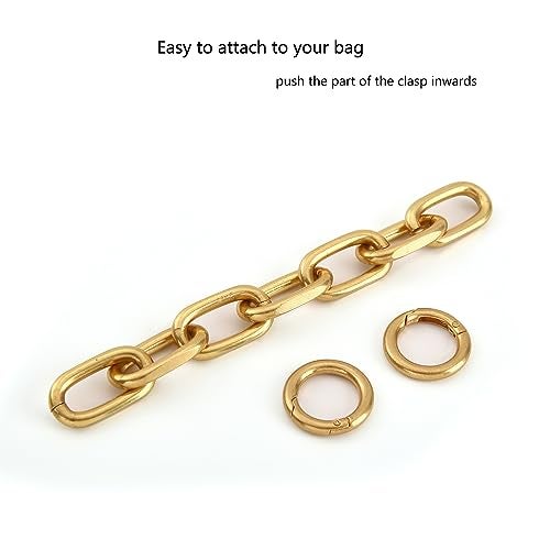 Yichain Fashion Large Metal Cross-Body Purse Strap Extender,Handbag Shoulder Strap Extender,Bag Chain Accessory Charms (Antique Gold) - Image 4