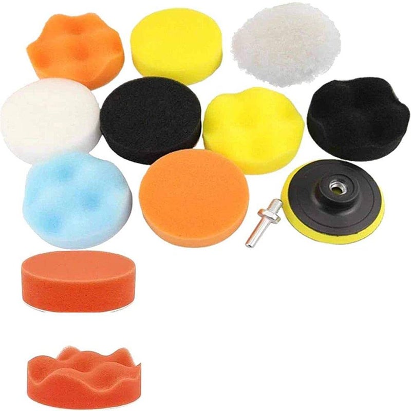 DIY Crafts CTDIYHI52562 11 Pcs 3 Inch Car Polish Pads Buffer Tool Set Car Polisher Drill Sponge Kit Set - Image 1