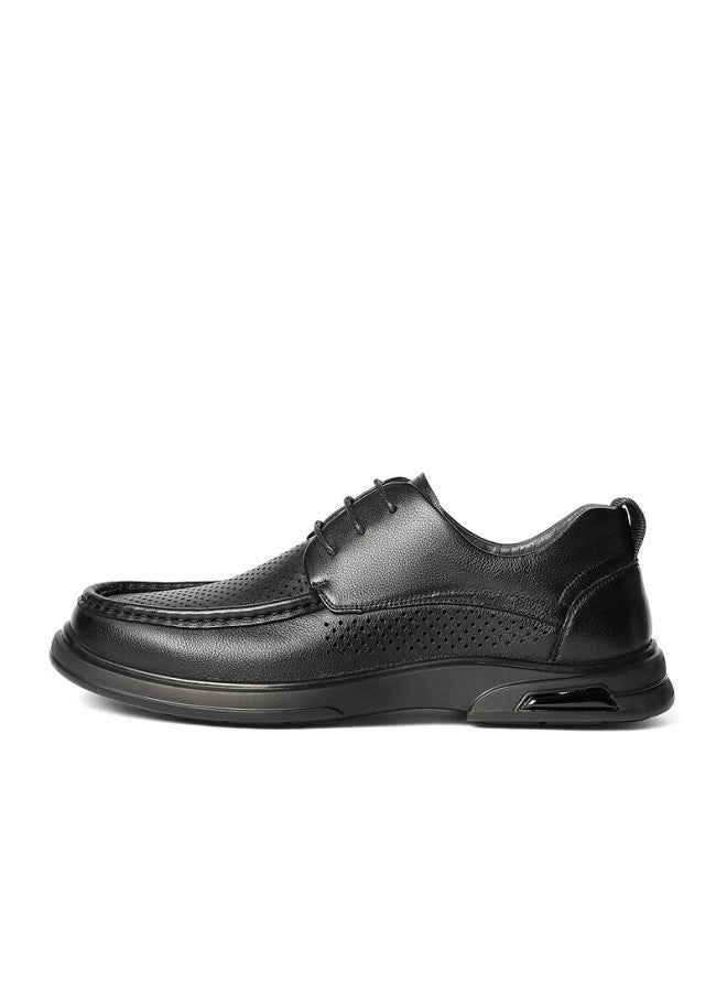Senda a Casual Leather Shoes For Men, Cowhide Soft Upper Slip-on Loafers, Business Formal Shoes Jdz03dm4 Light Black 44 - Image 3