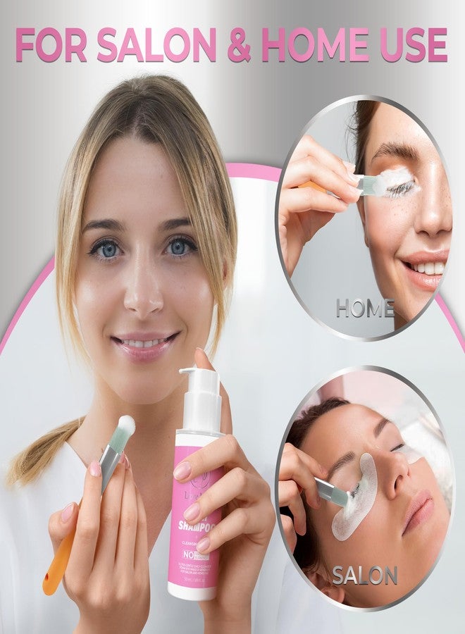 LIORE LASH Eyelash Extension Shampoo/ Gentle Foam Cleanser for Lash Extensions & Natural Lashes (Shampoo + Lash Brush) - Image 5