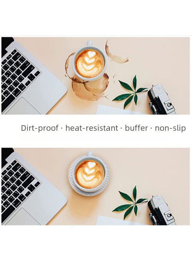 Creative 10cm Silicone Coasters Round Soft Jelly Anti-slip Heat Insulation Storage Rack Set Printed Wine Glass Coasters-Color:Beige Gray Annual Ring-Specifications:Diameter 9.8cm Thickness 0.3cm  - Image 4
