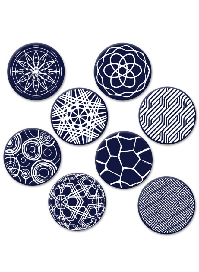 Creative 10cm Silicone Coasters Round Soft Jelly Anti-slip Heat Insulation Storage Rack Set Printed Wine Glass Coasters-Color:Beige Gray Annual Ring-Specifications:Diameter 9.8cm Thickness 0.3cm  - Image 2