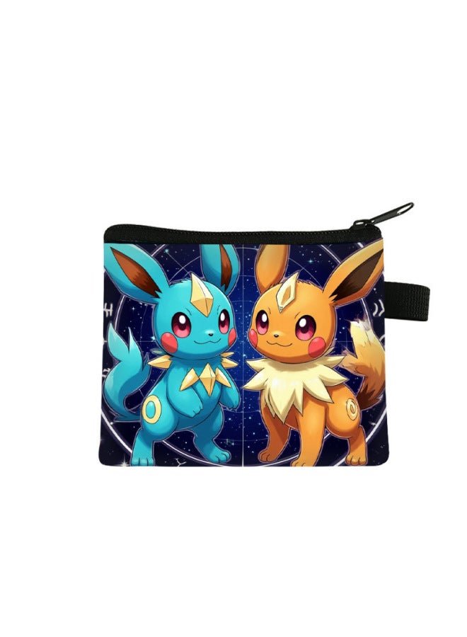Pikachu Children's Coin Purse Pokémon Children's Cute Storage Mini Bag Cartoon Portable Key Card Holder