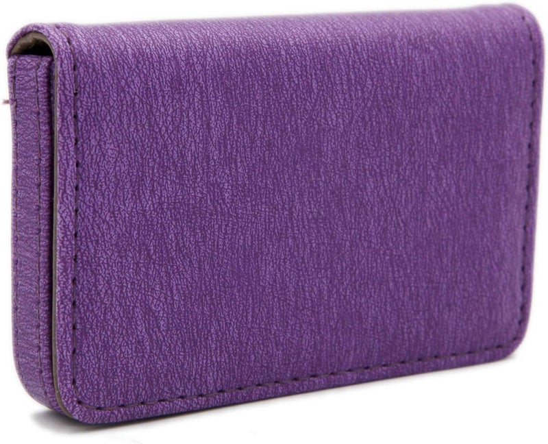 AI-DEE RFID Blocking Wallet - Minimalist Leather Business Credit Card Holder - Purple2 - Image 3
