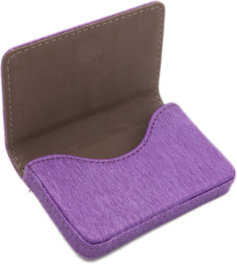 AI-DEE RFID Blocking Wallet - Minimalist Leather Business Credit Card Holder - Purple2 - Image 2