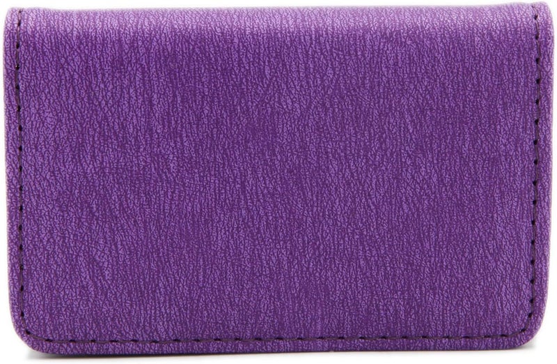 AI-DEE RFID Blocking Wallet - Minimalist Leather Business Credit Card Holder - Purple2 - Image 4