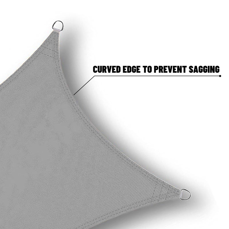 SUNNY GUARD Waterproof Sun Shade Sail 10' x 10' Charcoal Rectangle UV Block Sunshade for Backyard Yard Deck Patio Garden Outdoor Activities and Facility(We Make Custom Size) - Image 4