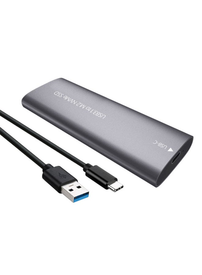 M2 Mobile Hard Disk Box USB Hard Disk Box NVMENGFF Dual Protocol Type-c External M.2 Solid State Hard Disk Box-Color:Transparent-ngff/nvme Dual Protocol (c-c-a Two-in-one Line) - Image 4