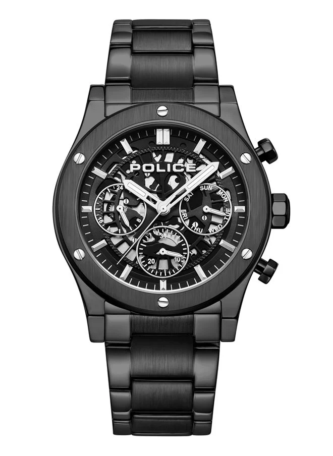 بوليس POLICE - Knotty Watch For Men Black Dial With Black Bracelet - PEWJK0006401