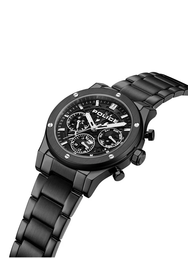 بوليس POLICE - Knotty Watch For Men Black Dial With Black Bracelet - PEWJK0006401