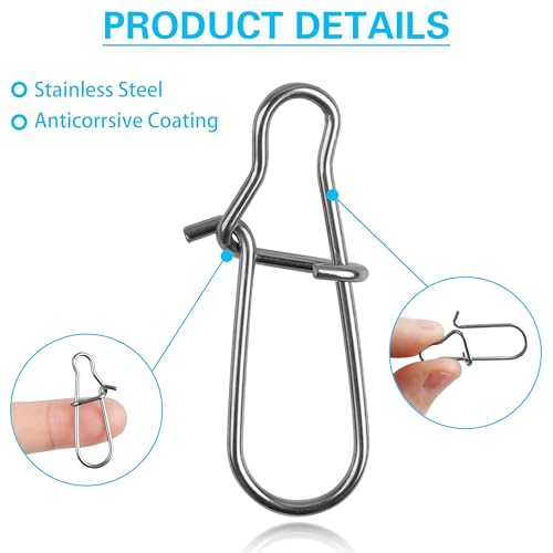 FUSIGO Fishing Line Sinker Slides Catfishing Rig, Saltwater Heavy Duty Sinker Weights Connector with Duo Lock Snaps - Image 5