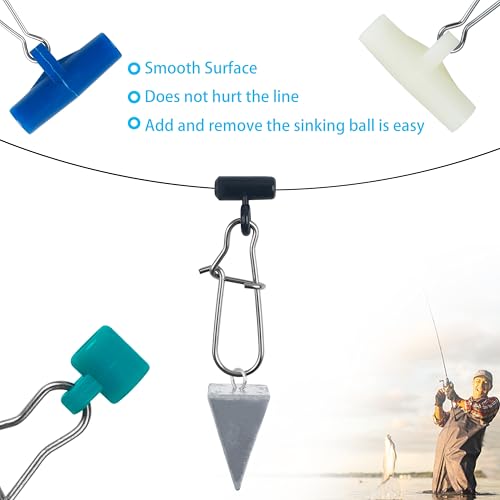 FUSIGO Fishing Line Sinker Slides Catfishing Rig, Saltwater Heavy Duty Sinker Weights Connector with Duo Lock Snaps - Image 4
