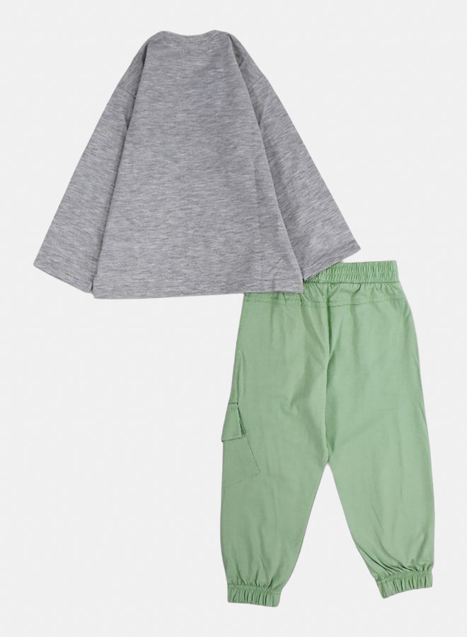 دريم طقم بيجامة أولادي قطن بطبعة باغز باني - Image 3