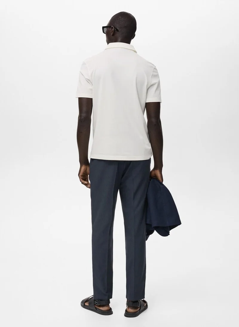 مانجو مان Cotton piqué polo shirt