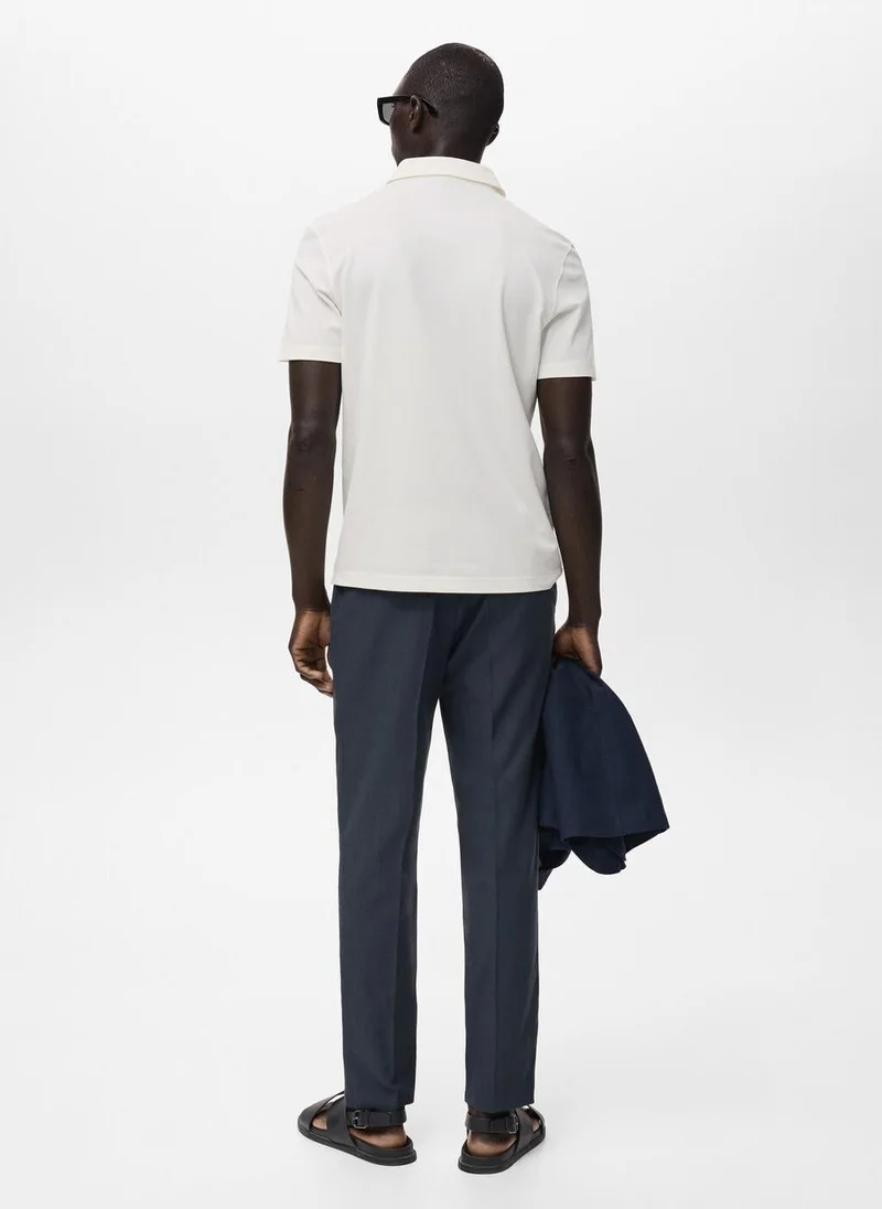 Mango Man Cotton piqué polo shirt