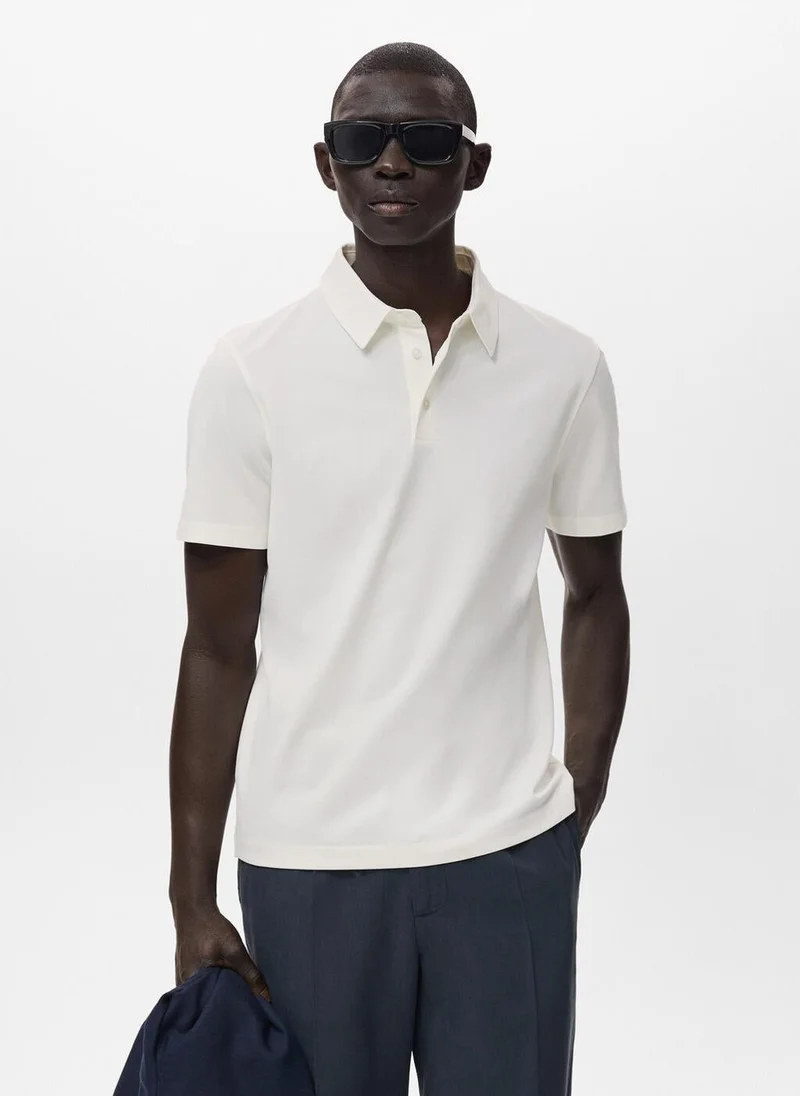 Mango Man Cotton piqué polo shirt
