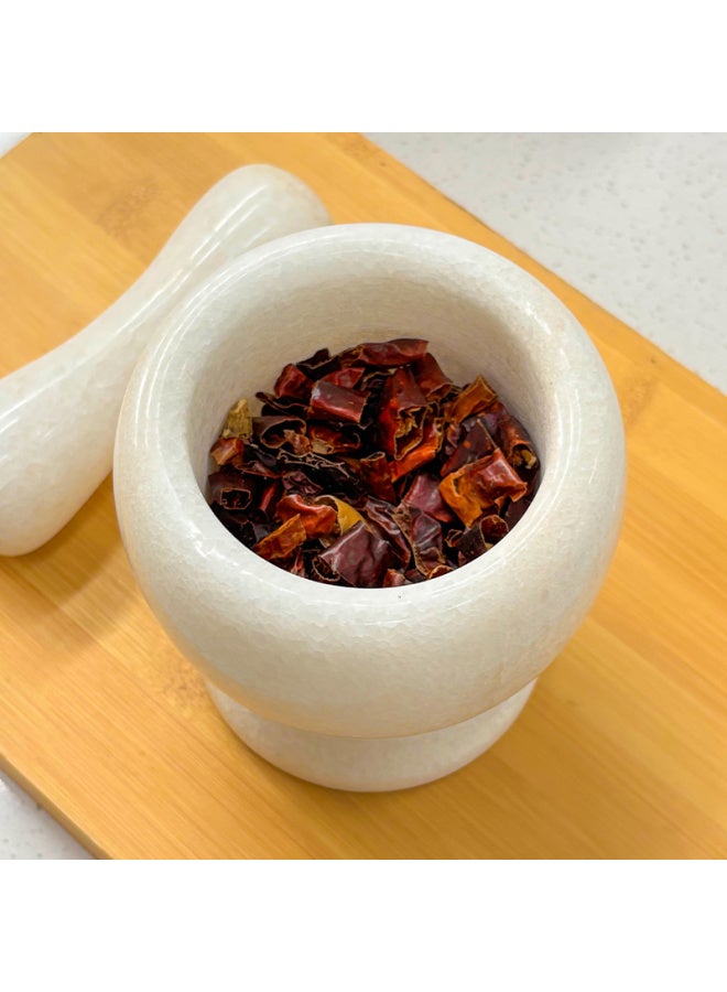 stone mortar and pestle set, multifunctional kitchen tool grinding bowl, suitable for food, fruits, spices, garlic pounding (pulverizing, mashing), traditional Chinese medicine powdering, etc., one-piece molding, non-slip bottom design, traditional manual pestle, natural crushing, environmentally friendly and durable ﻿ 
