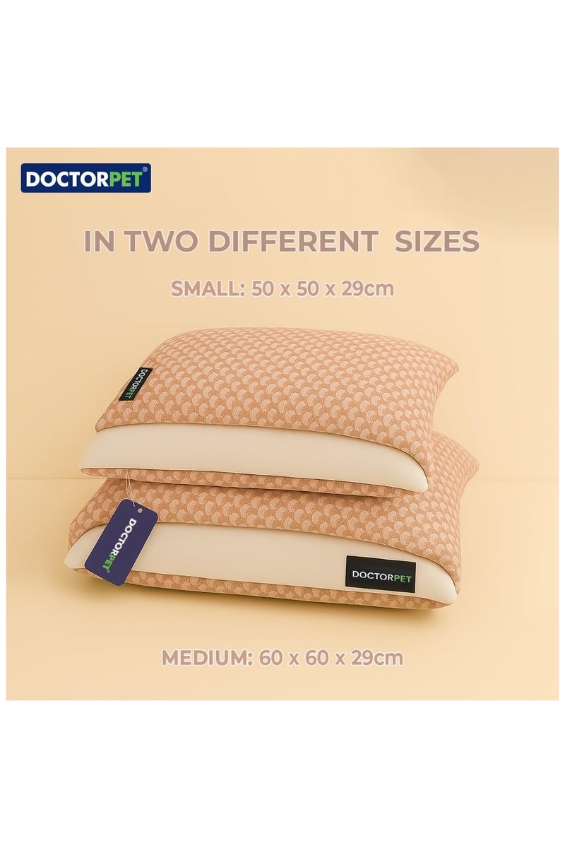DOCTERPET Doctor Pet Block Sleeping Pet Bed Medium - Pink - Soft & Sustainable Cave-Style Cocoon Bed for Dogs & Cats, Washable with Anti-Slip Base – 60 x 50 x 10 cm - Image 5