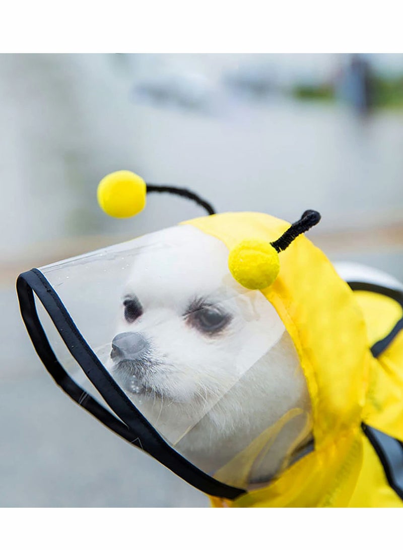 KASTWAVE Dog Raincoat,   Bee Shape Waterproof Hoodies Jacket Pet Raincoat, with Hooded Poncho And Reflective Strip, Lightweight Breathable Rain Poncho, for Corgi, Small Medium Dog Puppy  - Image 4