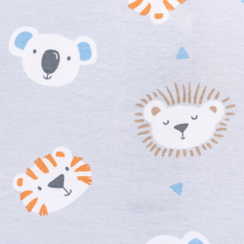 هالو HALO 100% Cotton Sleepsack Swaddle, 3-Way Adjustable Wearable Blanket, TOG 1.5, Multicolor Lions, Tigers, and Bears, Small, 3-6 Months - Image 3
