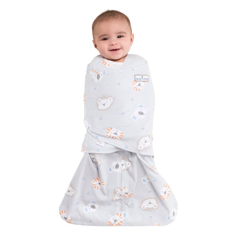 هالو HALO 100% Cotton Sleepsack Swaddle, 3-Way Adjustable Wearable Blanket, TOG 1.5, Multicolor Lions, Tigers, and Bears, Small, 3-6 Months - Image 2