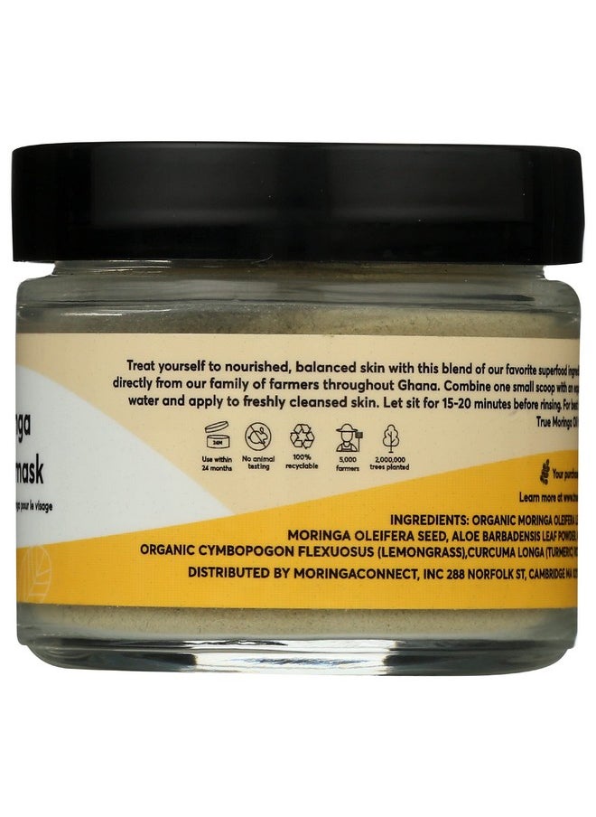 true moringa - Moringa Face Mask | Deep Pore Detox Clarifying And Purifying Facial Mask | Vegan Skincare - Image 1