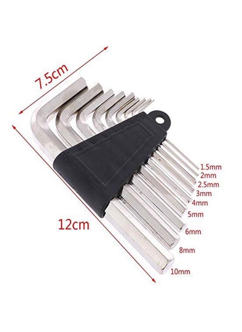 MLD MLD 9pcs Hex L Key wrench spanner Allen screwdriver Allen Key socket wrench key set of 9 pieces Home Repair Tool Size 1510mm Key MDKTR109Pack of 1  - Image 2