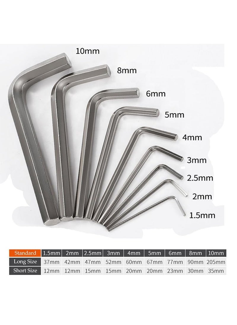 MLD MLD 9pcs Hex L Key wrench spanner Allen screwdriver Allen Key socket wrench key set of 9 pieces Home Repair Tool Size 1510mm Key MDKTR109Pack of 1  - Image 3