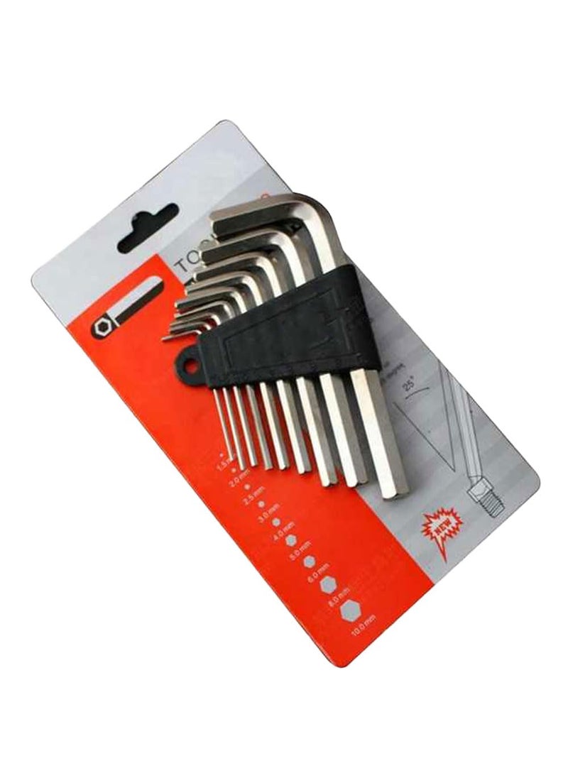 MLD MLD 9pcs Hex L Key wrench spanner Allen screwdriver Allen Key socket wrench key set of 9 pieces Home Repair Tool Size 1510mm Key MDKTR109Pack of 1  - Image 1