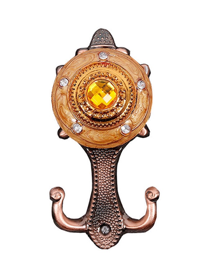 NIBEMINENT 2-Piece Double Barb Curtain Decorative Wall Hook Gold 13 x 6 14centimeter