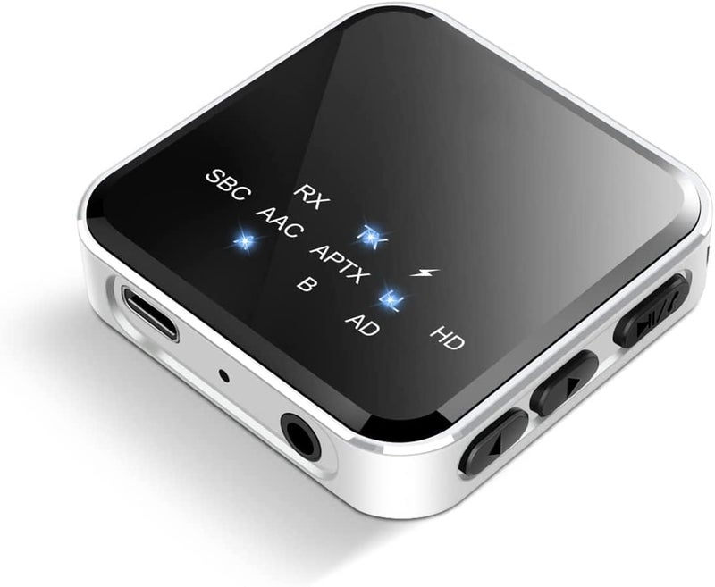 MAKINGTEC Bluetooth 5.2 Transmitter Receiver for TV to Wireless Headphones/Speakers, APTX Adaptive/HD/Low Latency Wireless 3.5mm AUX Audio Adapter for PC,Car,Gym, Home Stereo System, 15hrs Playtime, Dual Link - Image 1