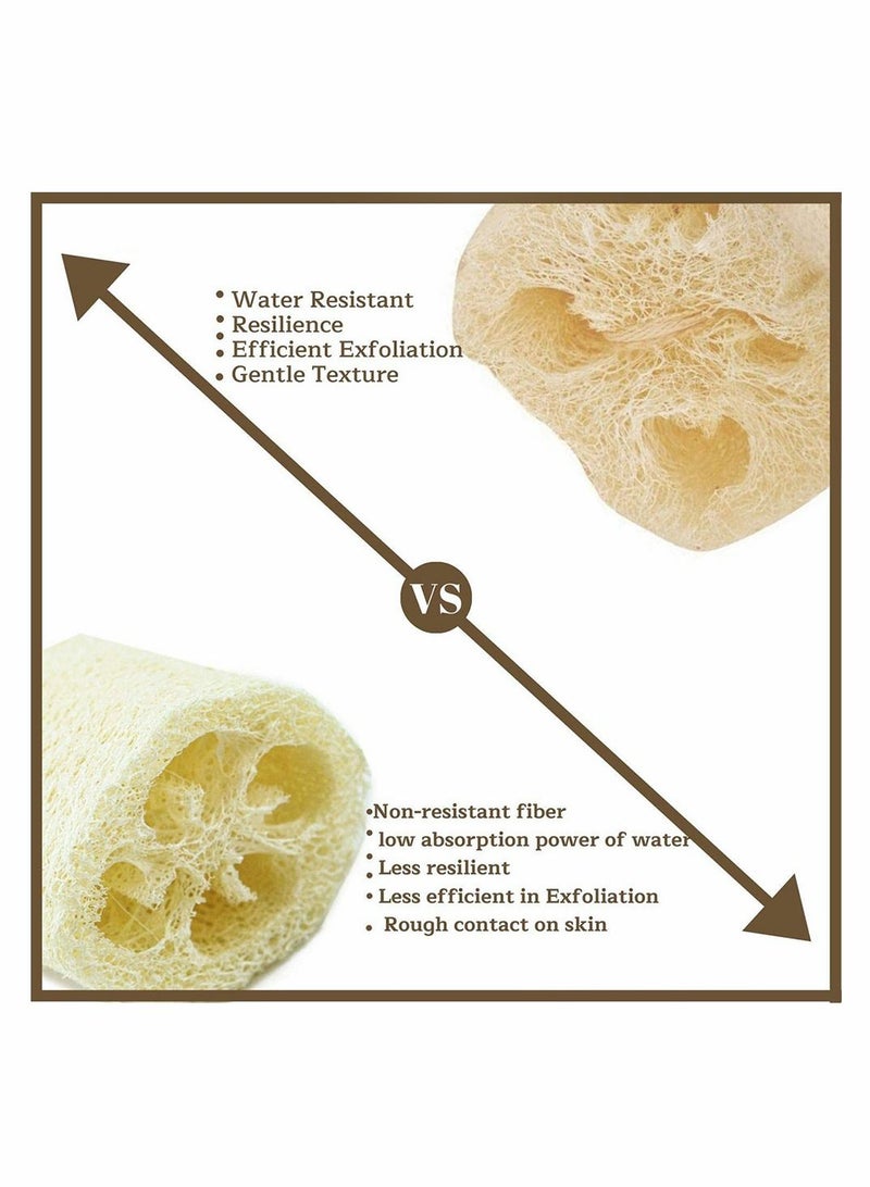 KASTWAVE 2 Pcs Bath Loofah Sponge and Biodegradable Exfoliating Loofah Pads body Scrubber Natural Bath and Shower Washcloth - Image 5