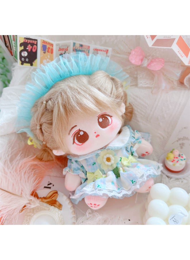 Generic - 20cm Non-attribute Star Doll Humanoid Doll Plush Toy Clunky Net Red Cute Cotton Doll Nude Doll-Specifications:There Is A Skeleton 20cm-Color:Bag + Rabbit Garden Two-piece Set - Image 1