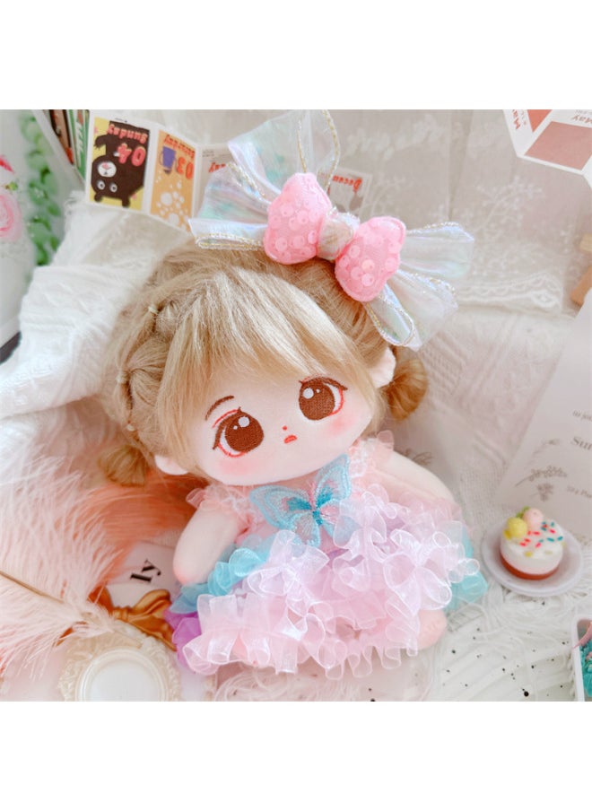 Generic - 20cm Non-attribute Star Doll Humanoid Doll Plush Toy Clunky Net Red Cute Cotton Doll Nude Doll-Specifications:There Is A Skeleton 20cm-Color:Bag + Rabbit Garden Two-piece Set - Image 1