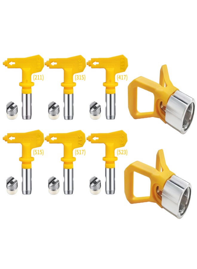 High pressure and heat-resistant airless spray gun accessories, a set of 6 seals and 2 bases, airless nozzle, compatible with Graco Titan Wagner spray guns, etc - Image 5