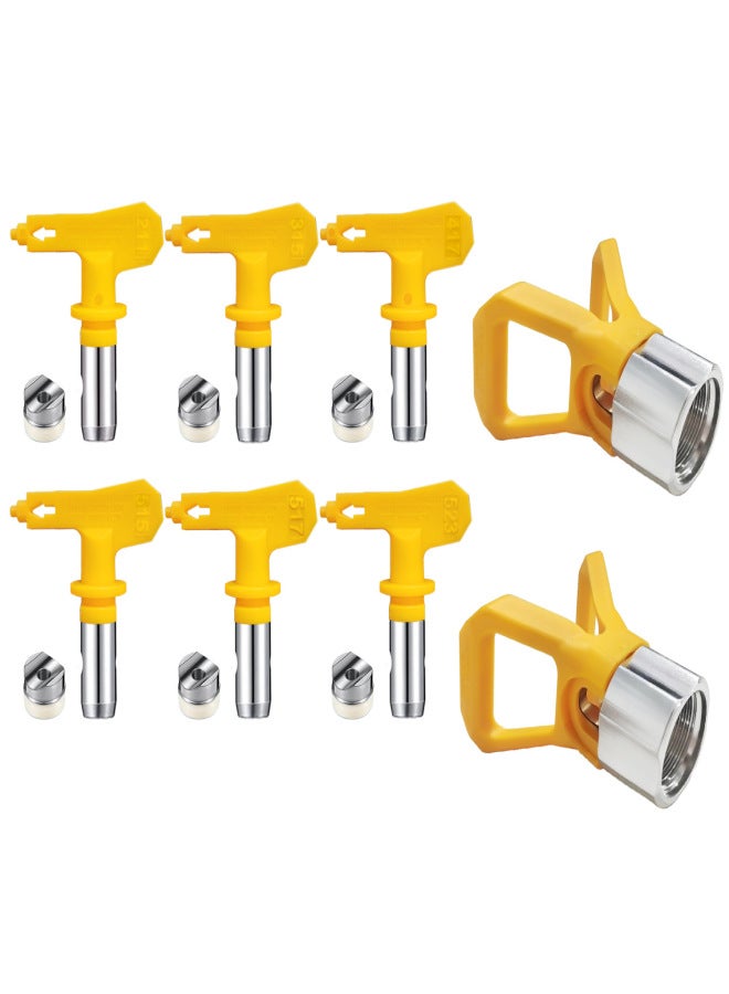 High pressure and heat-resistant airless spray gun accessories, a set of 6 seals and 2 bases, airless nozzle, compatible with Graco Titan Wagner spray guns, etc - Image 1