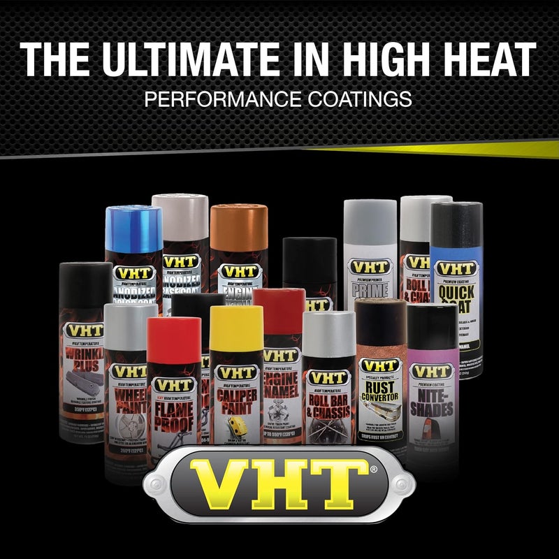 VHT طلاء محرك VHT SP130 550° مقاوم للحرارة - أسود غير لامع - علبة بخاخ 11 أونصة - Image 5
