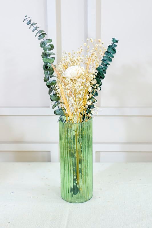 Arte Casa Arte Casa Glass Vase Decorative Gift Perfect for Birthday Anniversary Valentine Home Decor Green Set of 1 