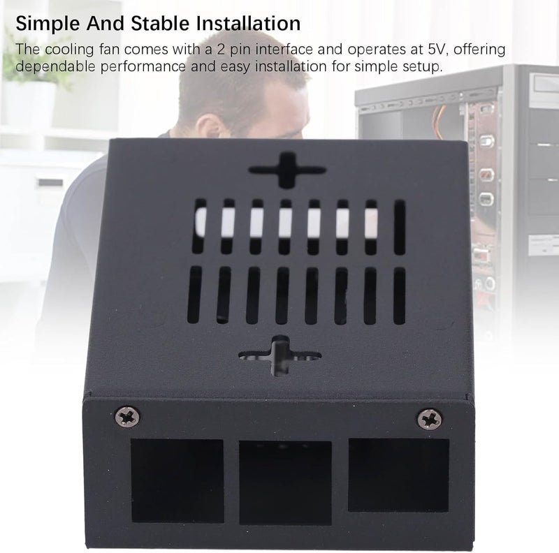 Orange Pi 5 MA X Case with Cooling Fan, Single Board Metal Case Enclosure with Fan Heatsinks Compatible with Orange Pi 5 MA X - Image 2