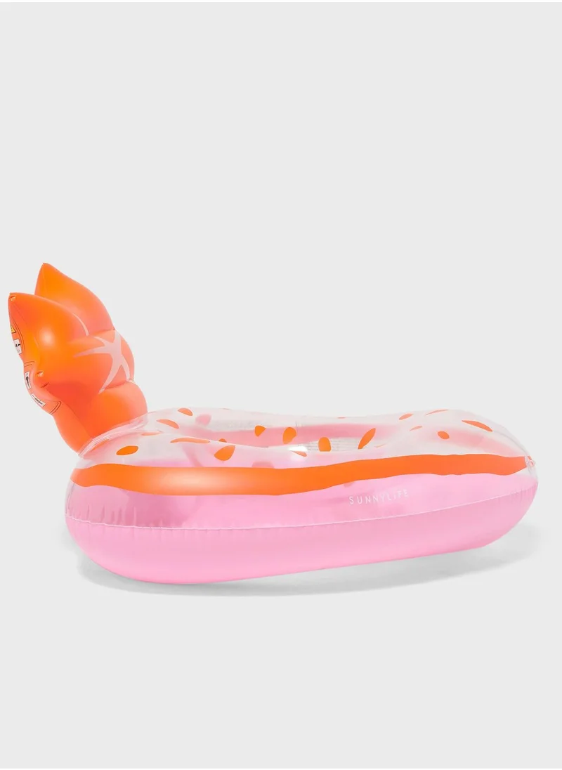 SUNNY LIFE Luxe Tube Pool Ring Strawberry Pink