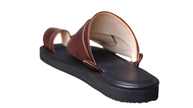 Italian Natural Leather Arabic Sandal For Men, Handmade Men's Traditional Sandals With Comfortable Sole, Genuine And Premium Quality Casual Arabic Sandals For Everyday Wear. - Image 3