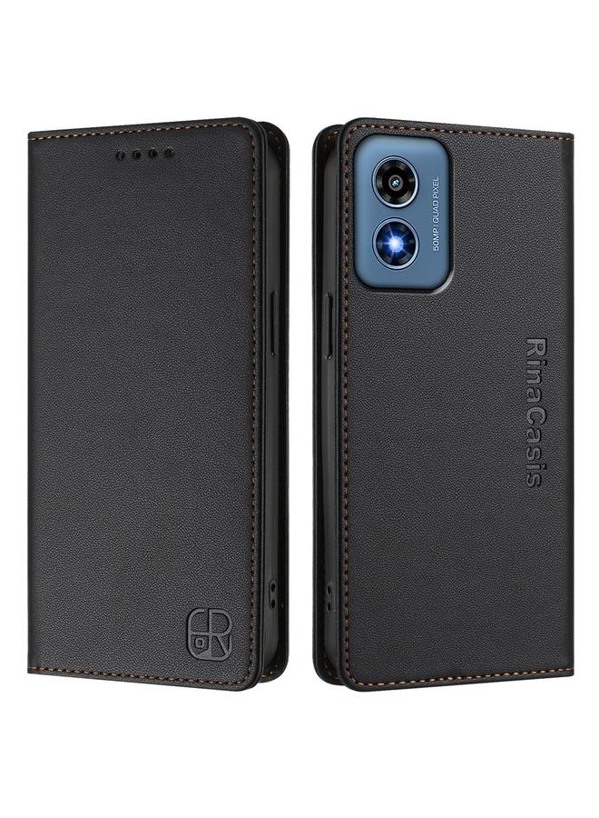 اس-توب جراب لهاتف Motorola Moto G Play 2024 / Moto G 5G 2024 RC01 جراب هاتف جلدي مزدوج الطي مزود بخاصية الشفط المغناطيسي بتقنية RFID - Image 2