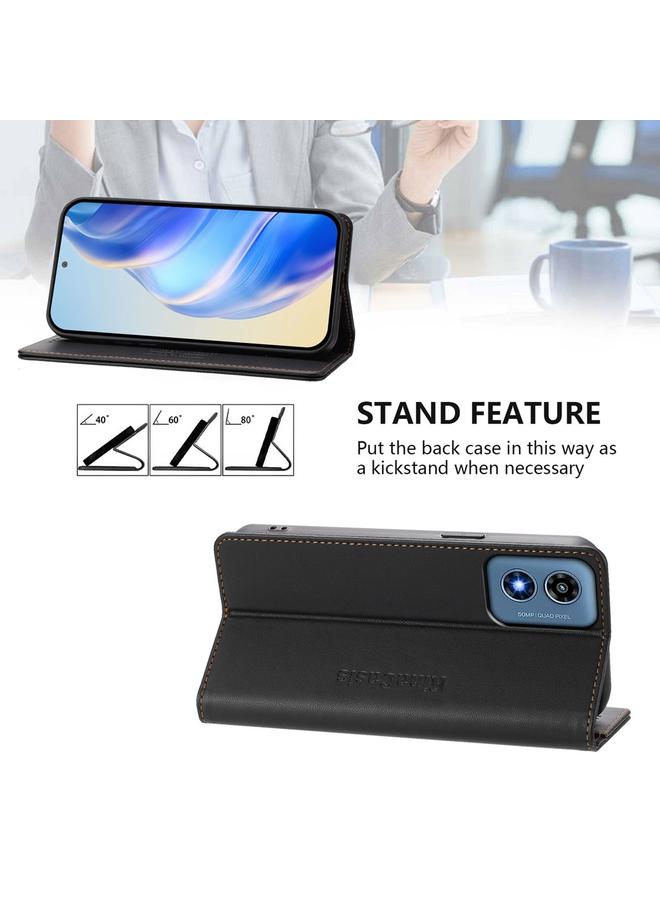 اس-توب جراب لهاتف Motorola Moto G Play 2024 / Moto G 5G 2024 RC01 جراب هاتف جلدي مزدوج الطي مزود بخاصية الشفط المغناطيسي بتقنية RFID - Image 4