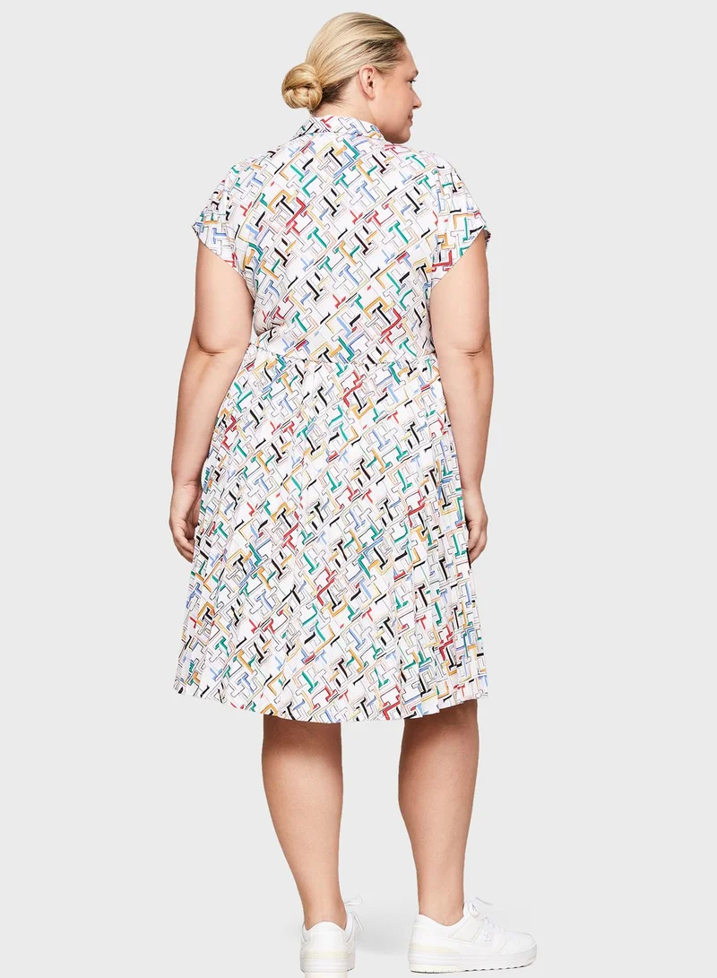 Tommy Hilfiger Plus Printed Shirtdress Dress