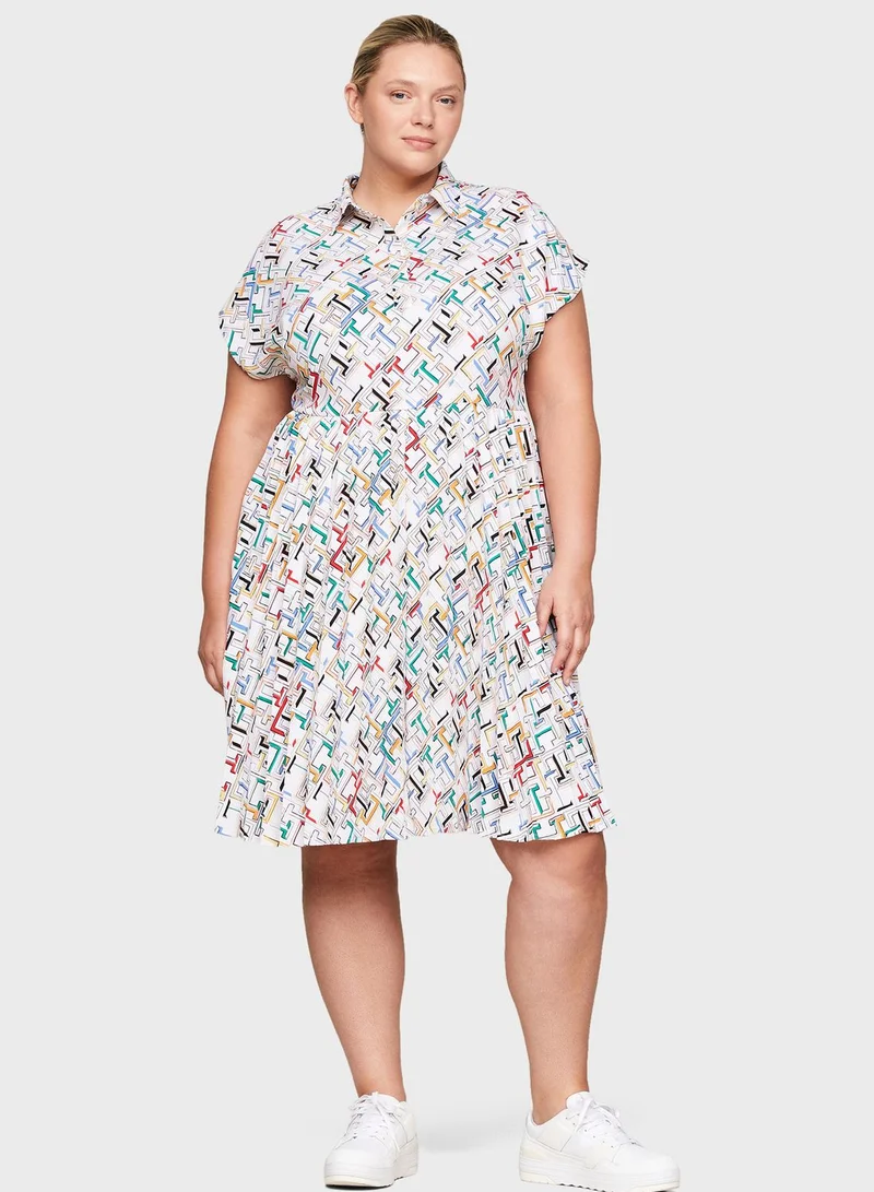 Tommy Hilfiger Plus Printed Shirtdress Dress